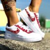 Nike Air Force One Custom Baffo Bandana Rossa
