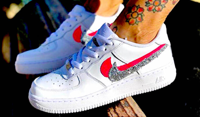 nike air force 1 baffo rosso