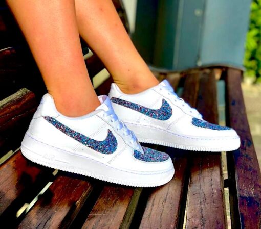 air force 1 with sparkle swoosh