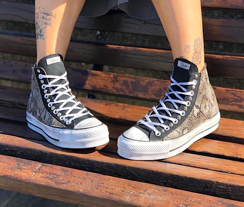 converse pitonate con borchie