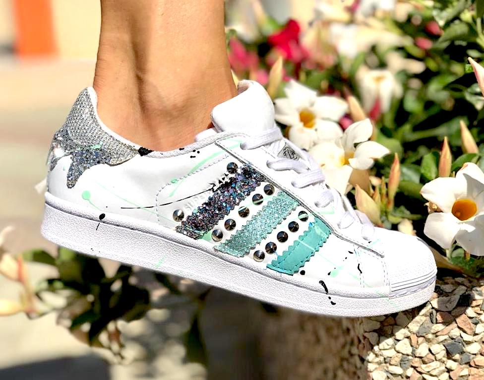 tenis superstar glitter