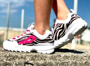 Fila Custom Disruptor Strisce Bianco Nere LLab scarpe personalizzate