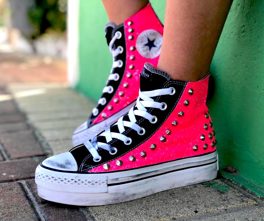 converse borchie rosa