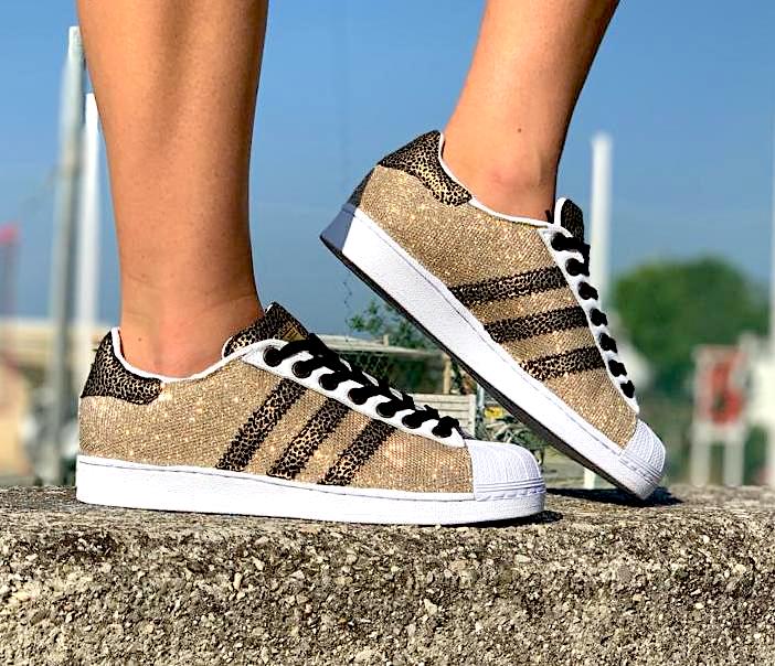 Adidas Superstar Personalizzate Lurex Oro | LLab scarpe personalizzate