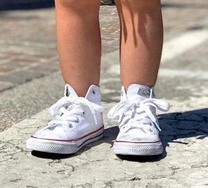 Converse All Star Personalizzate Bambino Cuori Acqua Marina