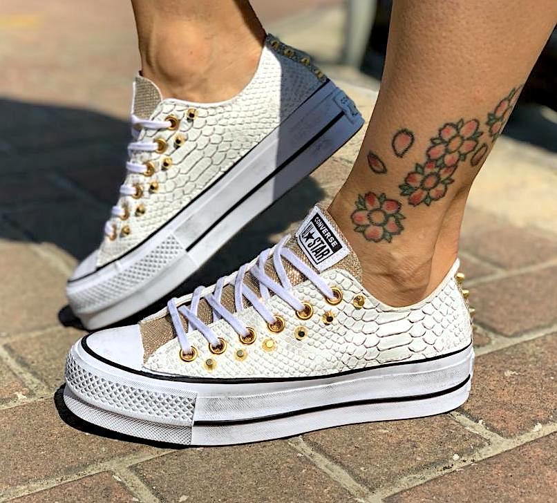 converse borchie dorate