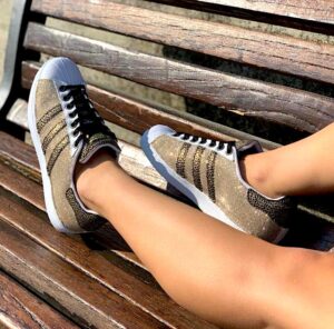 Adidas Superstar Personalizzate Lurex Oro e Lucertola Bronzo