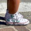 Converse All Star Personalizzate Bambino Cuori Acqua Marina