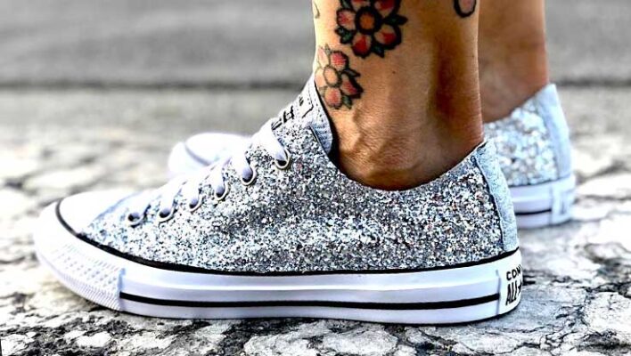 converse personalizzate glitter