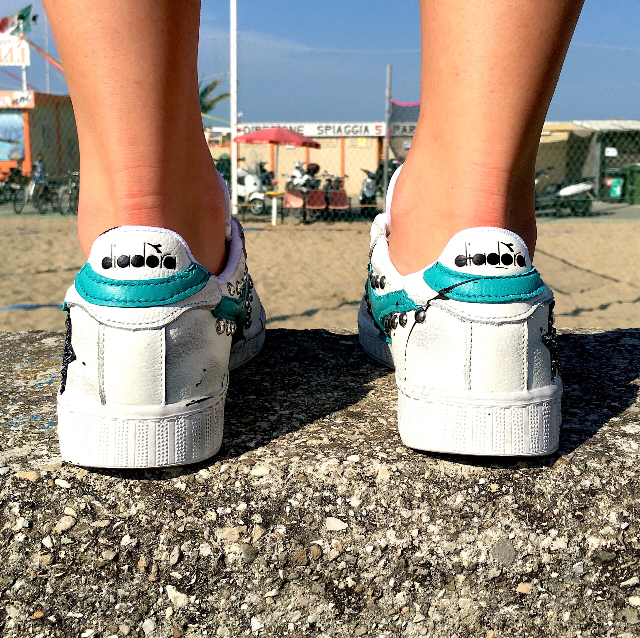 Diadora Personalizzate Game Step Vera Pelle Tiffany & Borchie