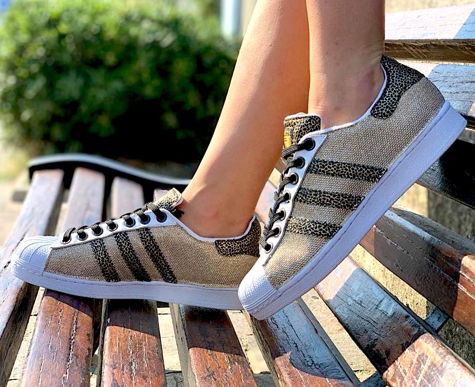 Adidas Superstar Personalizzate Lurex Oro e Lucertola Bronzo