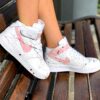 Nike Air Force One Custom MID Nike Eco Pitone & Sporcatura Rosa