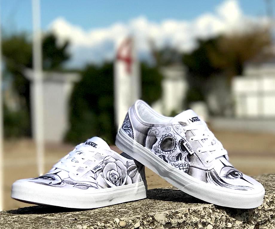 Destructivo Actor Rectángulo Vans Custom Old Skool Dipinta A Mano | LLab scarpe personalizzate