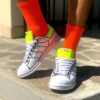Adidas Stan Smith Personalizzate Profili Neri Dipinti, Accessori Giallo Fluo & Borchie