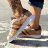 Adidas Superstar Personalizzate Cavallino, Cuoio & Borchie Oro