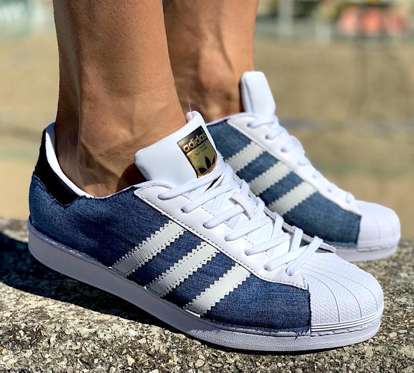 adidas superstar denim