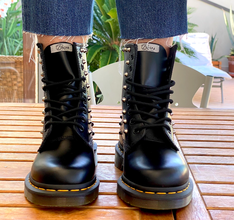 dr martens glitter argento