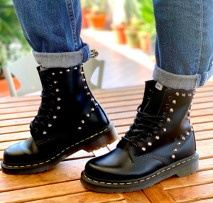 dr martens glitter argento