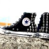Converse All Star Personalizzate Borchie Con Teschio