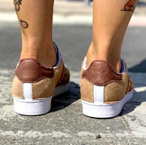 Adidas Superstar Personalizzate Cavallino, Cuoio & Borchie Oro