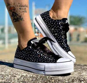 converse zeppa paillettes testo