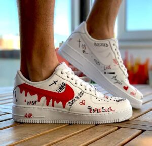 air force 1 baffo rosso