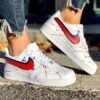 Nike Air Force One Custom Doppio Baffo Rosso & Blu