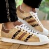 Adidas Stan Smith Personalizzate Cavallino, Maculato, Dorate & Inserti in Cuoio