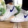 Nike Air Force One Custom MID Blu Elettrico & Dirty Vintage