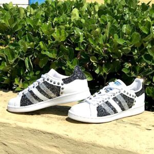 Adidas Stan Smith Personalizzate Glitter Pepe & Sale & Borchie