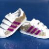 Adidas Superstar Personalizzate Bambino Glitter Oro & Fuxia