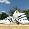 Adidas Superstar Personalizzate Bambino Borchie Nere, Frustatura Nero & Giallo Fluo
