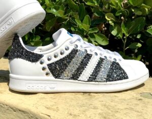 Adidas Stan Smith Personalizzate Glitter Pepe & Sale & Borchie