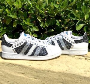 Adidas Stan Smith Personalizzate Glitter Pepe & Sale & Borchie