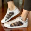 Adidas Stan Smith Personalizzate Glitter Pepe & Sale, Bande Specchio & Borchie