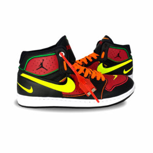 Nike Jordan Custom Doppio Swoosh & Laccetti Arancio Fluo