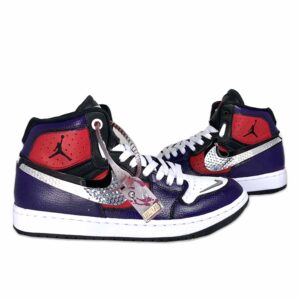 Nike Jordan Custom Doppio Swoosh Specchiato & Laccetti Bianchi