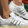 Adidas Superstar Personalizzate Borchie Nere, Sporcatura Nera & Argento