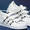 Adidas Superstar Personalizzate Bambino Borchie Argento & Nero