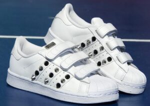 Adidas Superstar Personalizzate Bambino Borchie Argento & Nero