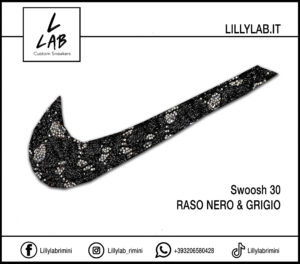 Nike Swoosh | 30 - Raso Nero & Grigio