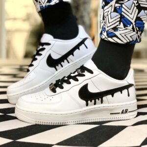 air force 1 disegnate bianche e nere