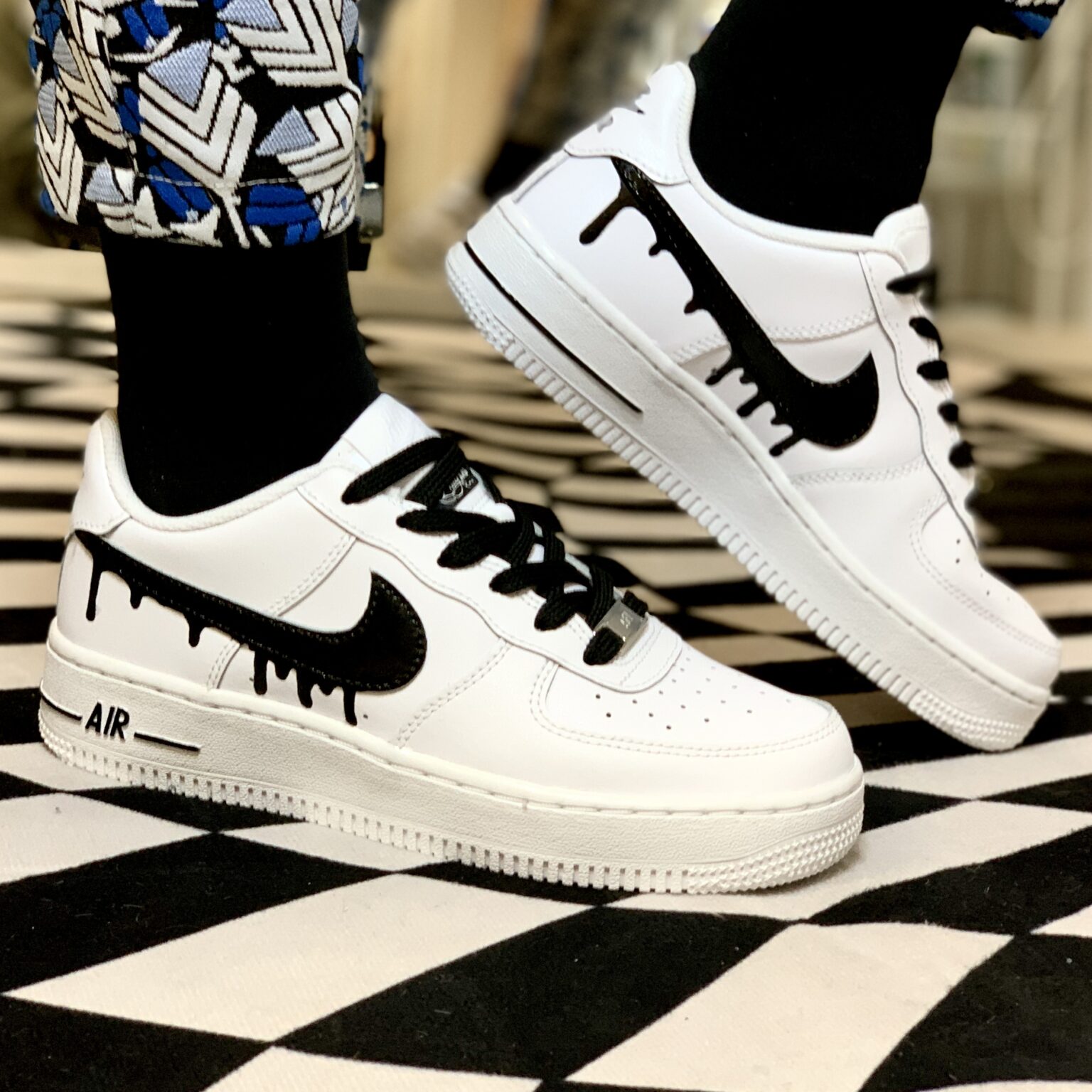 neon swoosh air force 1