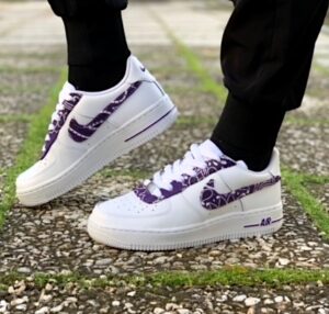 Nike Air Force One Custom Bandana Viola
