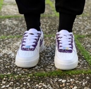 Nike Air Force One Custom Bandana Viola