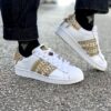 Adidas Superstar Personalizzate Glitter Oro, Bande & Borchie Dorate