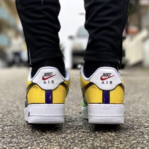 Nike Air Force One Custom Cartoon Dipinte A Mano Fluo Multicolor