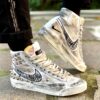 Nike Blazer Customized Borchie, Swoosh Disegnato & Sporcatura Vintage