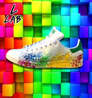 Adidas Stan Smith Personalizzate Dipinte a mano Splash Multicolor