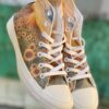 Converse All Star Personalizzate Stampate Con Girasoli